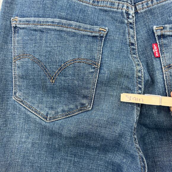 Levi's 721 High Rise Skinny Jeans Womens Size 27x31 Distressed Medium Wash - Picture 8 of 12